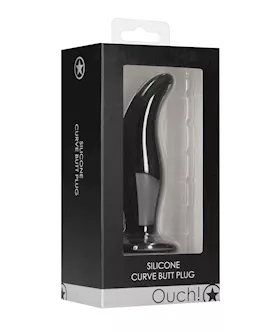 Shots Ouch Curve Butt Plug  Black