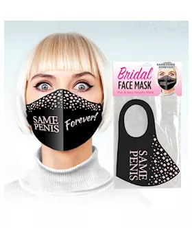 Same Penis Forever Face Mask  Black