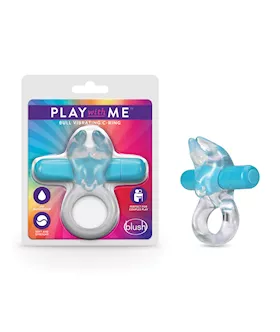 Blush Play With Me Bull Vibrating C Ring  Blue