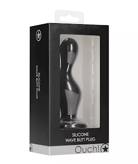 Shots Ouch Wave Butt Plug  Black
