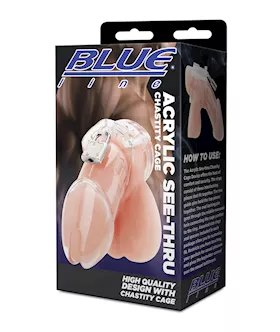 Blue Line Acrylic Seethru Chastity Cage  Clear