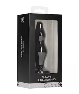 Shots Ouch Bubble Butt Plug  Black