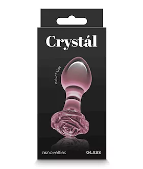 Crystal Rose Butt Plug  Pink