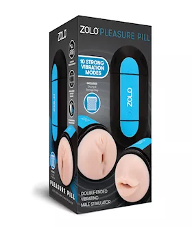 ZOLO Pleasure Pill Double Ended Vibrating Stimulator  Ivory