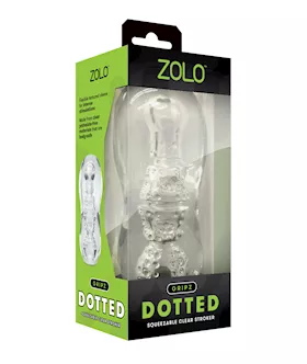 ZOLO Gripz Dotted Stroker  Clear