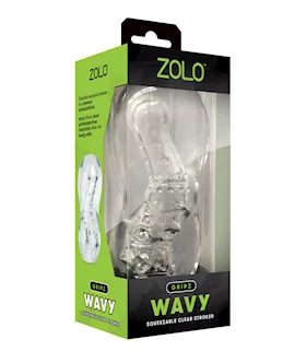 ZOLO Gripz Wavy Stroker  Clear