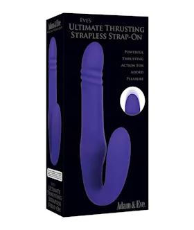 Adam amp Eve Eve039s Ultimate Thrusting Strapless Strap On  Purple