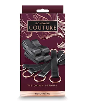 Bondage Couture Tie Down Straps  Black