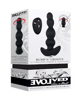 Evolved Bump N039 Groove Vibrating Butt Plug  Black