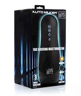 LoveBotz Auto Milker 15x Sucking Masturbator  Black