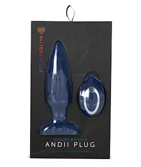 Nu Sensuelle Andii Vertical Roller Motion Butt Plug  Navy