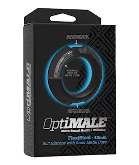 OptiMale FlexiSteel Cock Ring  43mm Black