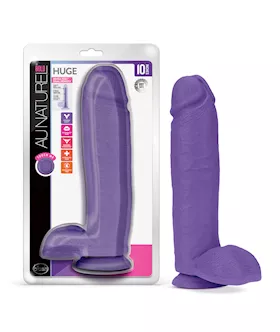 Blush Au Naturel Bold Huge 10quot Dildo  Purple
