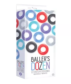 The 9039s Baller039s Dozen Original 12pc Cockring Set  Asst Colors