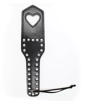 Plesur CutOut Heart wStuds Paddle  Black