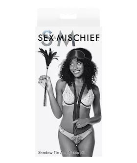 Sex amp Mischief Shadow Tie amp Tickle Kit  Black