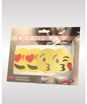 Peekaboos Emoji Hearts Pasties  Pack of 2