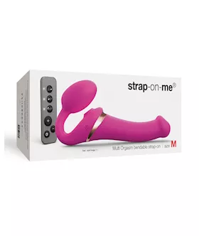 Strap on Me Multi Orgasm Bendable Strapless Strap on Medium  Fuchsia