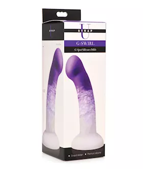 Strap U G Swirl G Spot Silicone Dildo  Purple