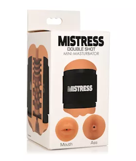 Curve Toys Mistress Double Shot Mini Masturbator Ass amp Mouth  Medium