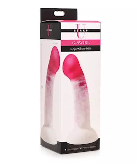 Strap U G Swirl G Spot Silicone Dildo  Pink