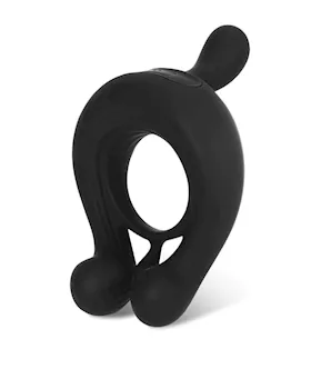 Kairos Vibrating Cock Ring w 3 Bullets  Black