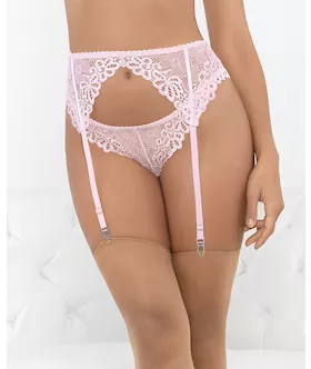 Lace Romance Garterbelt Pink SM