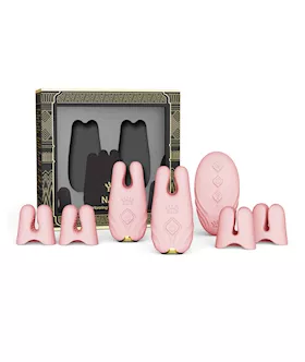 Zalo Nave Vibrating Nipple Clamps  Coral Pink