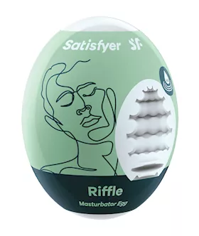 Satisfyer Masturbator Egg Riffle  Light Green