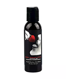 Earthly Body Hemp Seed By Night Edible Lotion - 2 Oz Strawberry
