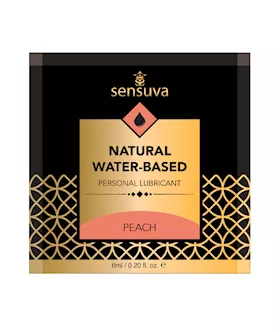 Sensuva Natural Water Based Personal Moisturizer Single Use Packet  6 ml Peach