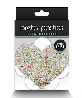 Pretty Pasties Heart amp Flower Glow in the Dark  2 Pair