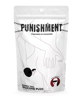 Punishment Bunny Tail Butt Plug  Black