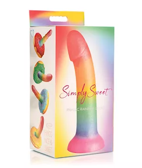Curve Toys Simply Sweet 65quot Phallic Rainbow Dildo