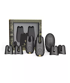 Zalo Nave Vibrating Nipple Clamps - Obsidian Black