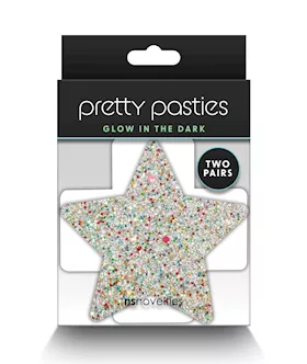 Pretty Pasties Star amp Cross Glow in the Dark  2 Pair