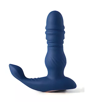 Jaden Thrusting Prostate Massager Vibrating Butt Plug Anal Sex Toy  Blue