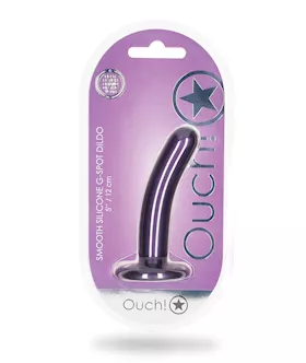 Shots Ouch 5quot Smooth GSpot Dildo  Metallic Purple