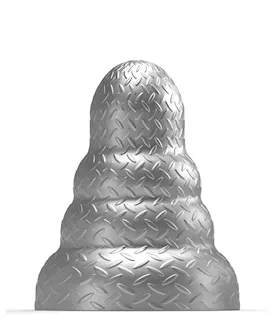 665 STRETCH039R Tripole Butt Plug  L Gu