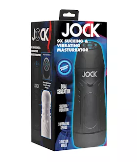 Curve Toys Jock 9X Sucking amp Vibrating Masturbator  White