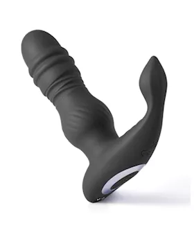 Jaden Thrusting Prostate Massager Vibrating Butt Plug Anal Sex Toy  Black