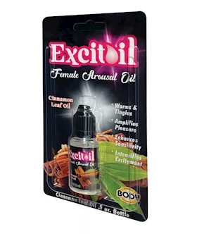 Body Action Excitoil Cinnamon Arousal Oil  5 oz Bottle Carded