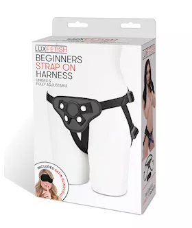 Lux Fetish Beginners Strap On Harness  Black