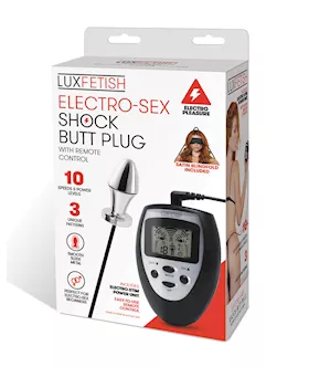 Lux Fetish Electro Sex Shock Butt Plug wRemote