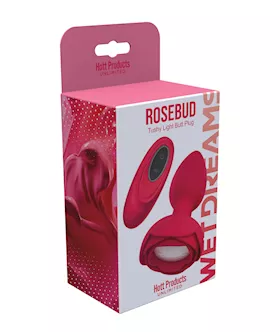 Rosebud Tushy Light Up Butt Plug  Red