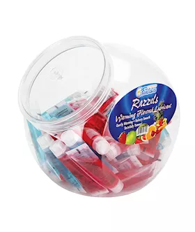 Razzels 3 In 1 Warming Lubricant  - .5 Oz Tube Asst. Flavors Bowl Of 52