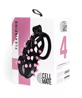 Sport Fucker Cellmate FlexiSpike Chastity Cage  Size 4 BlackPink