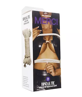Merci Bind & Tie Hemp Bondage Rope - 30 Ft Natural