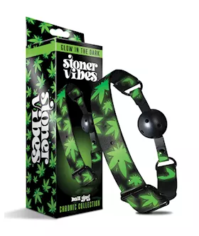Stoner Vibes Glow In The Dark Breathable Ball Gag
