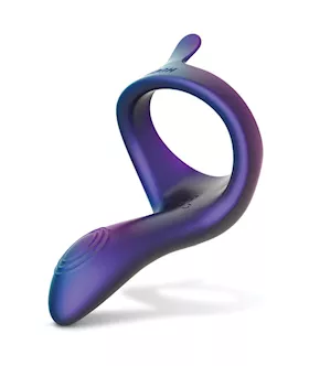 Hueman Eclipse Cock Ring wVibrating Perineum  Purple